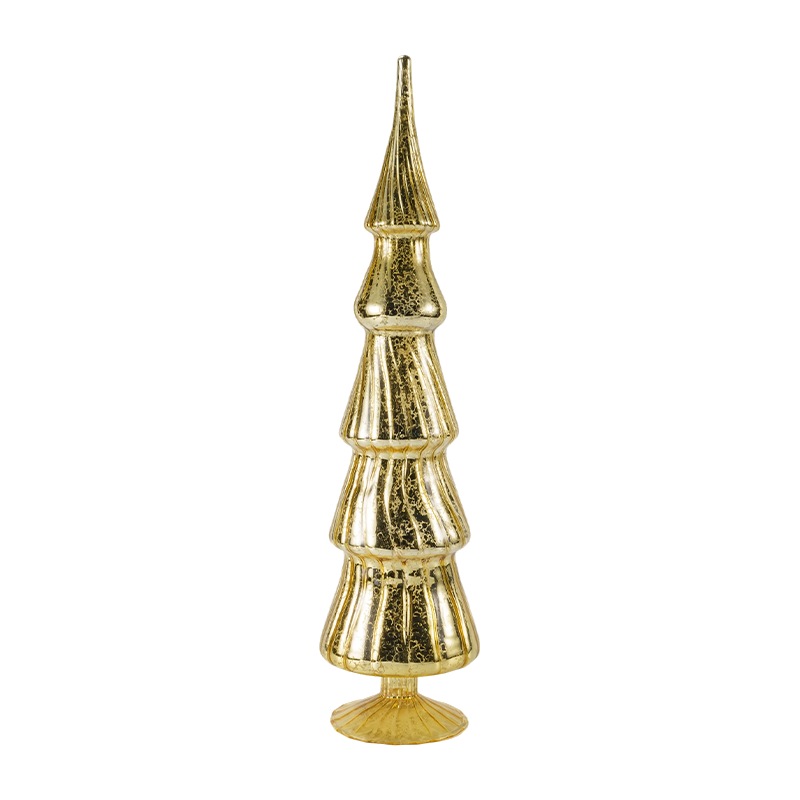 10×40 cm roterende stripete juleglassetre 2-delt borddekor