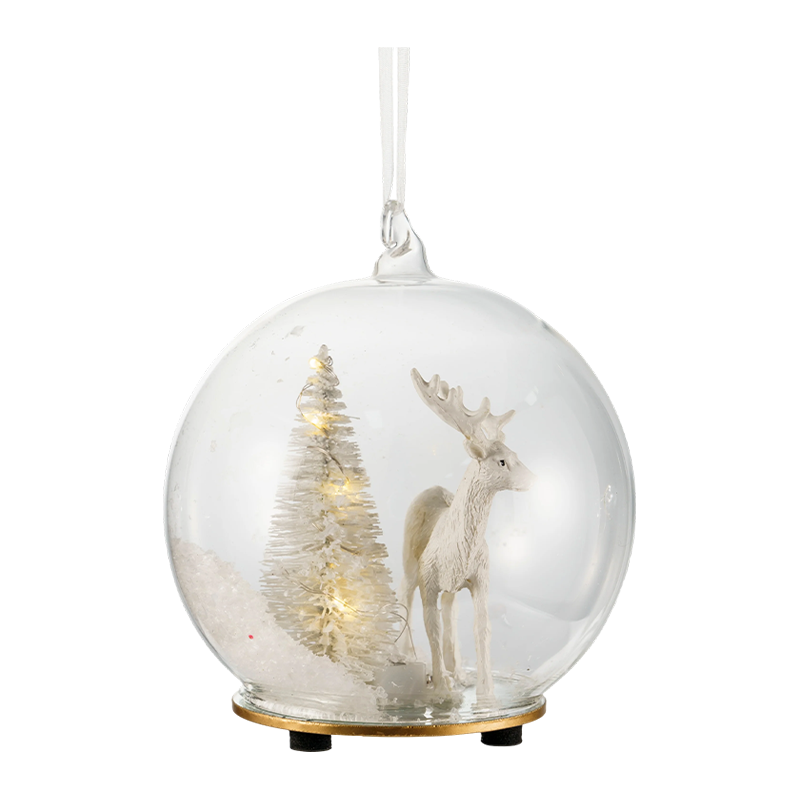 Juleglasspynt Brokkoli / Candy Cane / Globus med hjortform