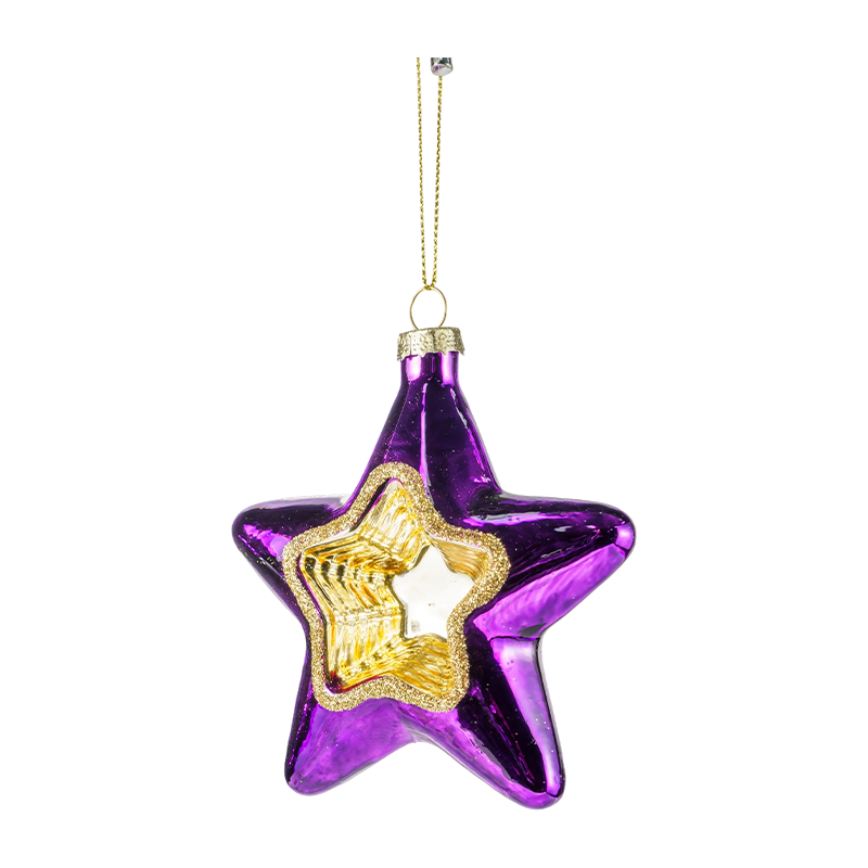 Juleglass Ornament Rainbow Star Shape
