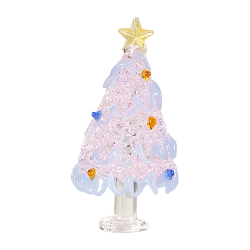 Håndblåst glass juletre Desktop Ornament