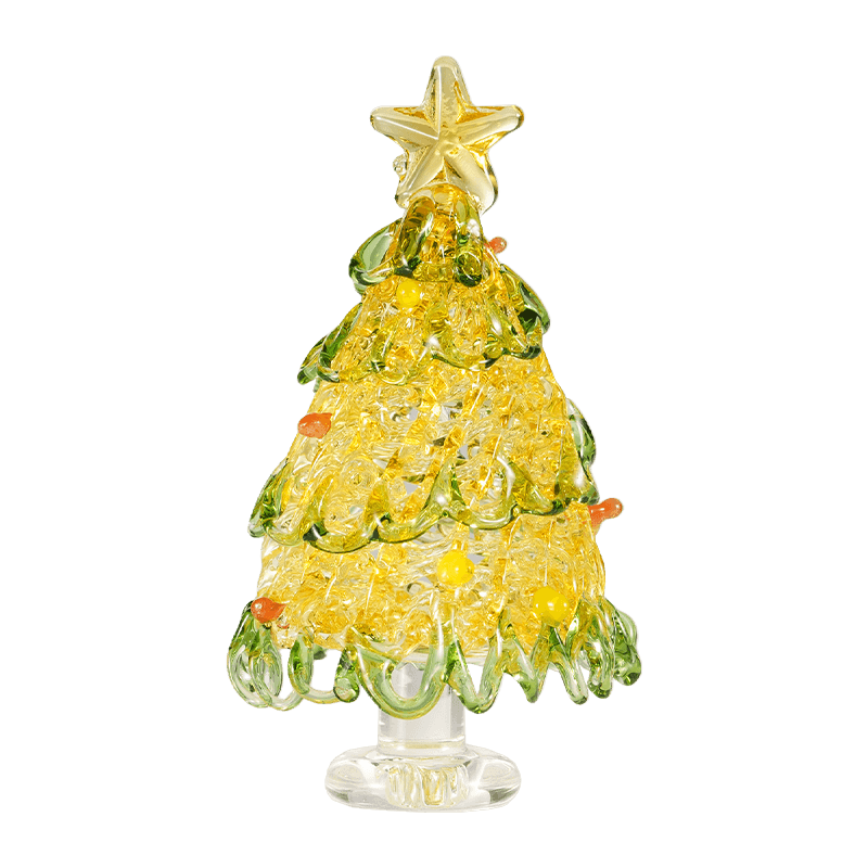 Håndblåst juletredekor i glass