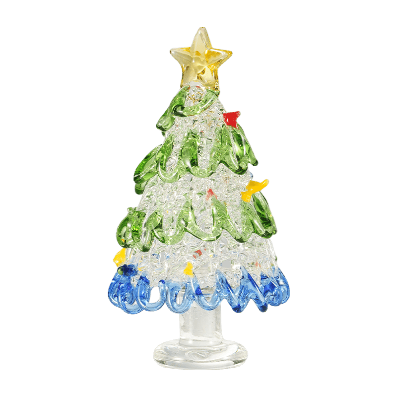 Håndblåst glass juletre Desktop Ornament