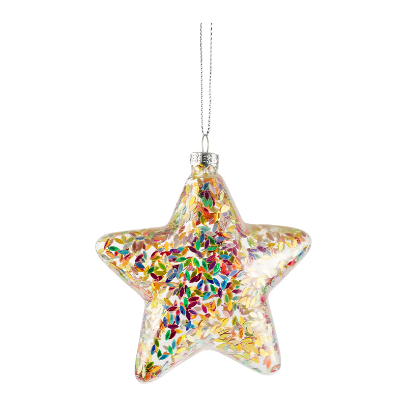 Juleglass Ornament Rainbow Star Shape