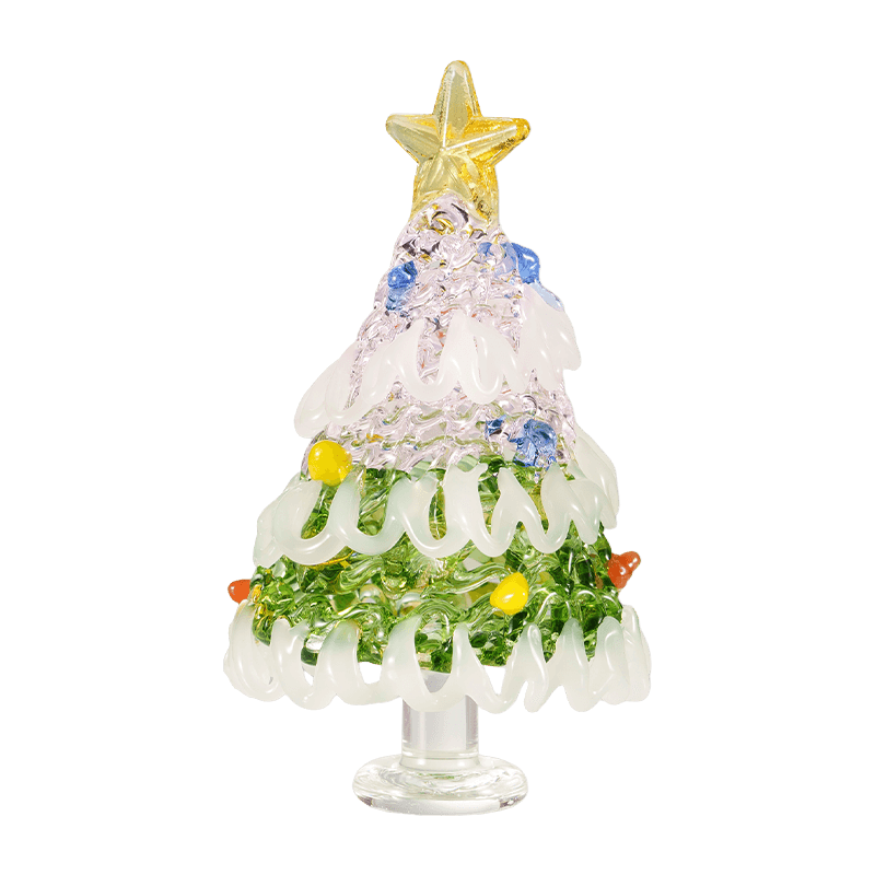 Håndblåst glass juletre Desktop Ornament