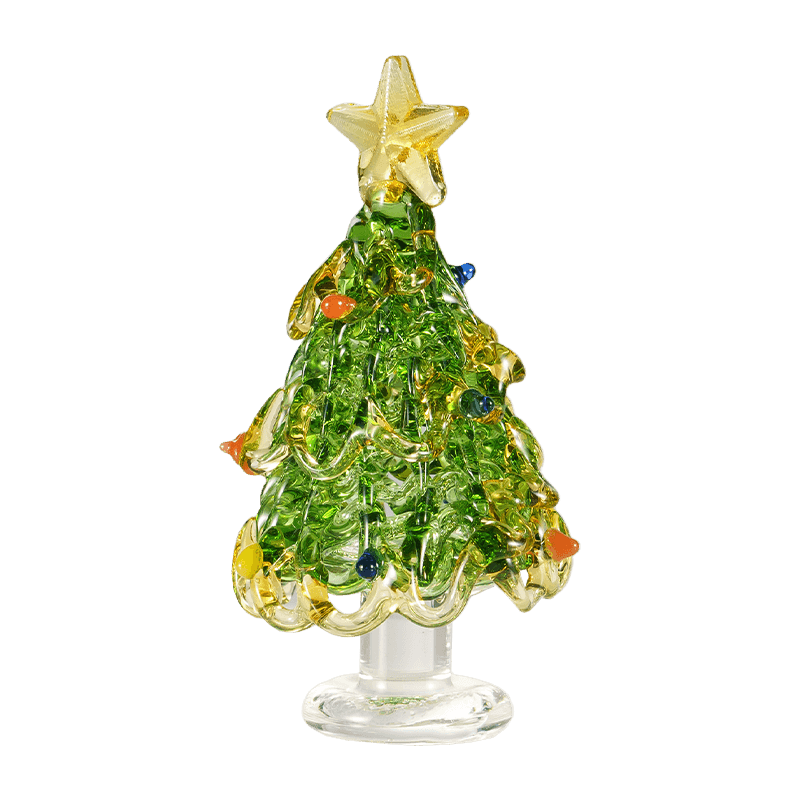 Håndblåst juletredekor i glass