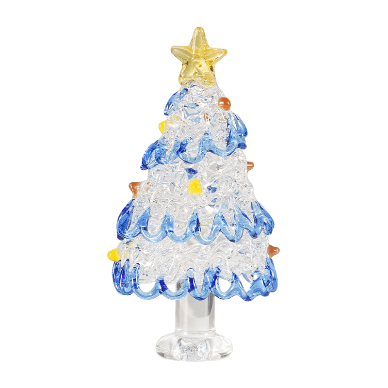 Håndblåst glass juletre Desktop Ornament