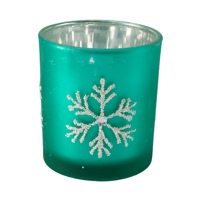 8-12cm Festlig glass lysestakesamling