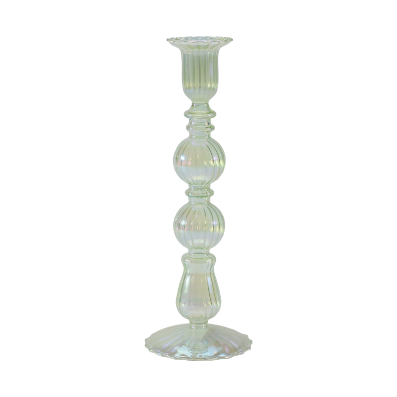 Stablet og slank glass lysestakesamling