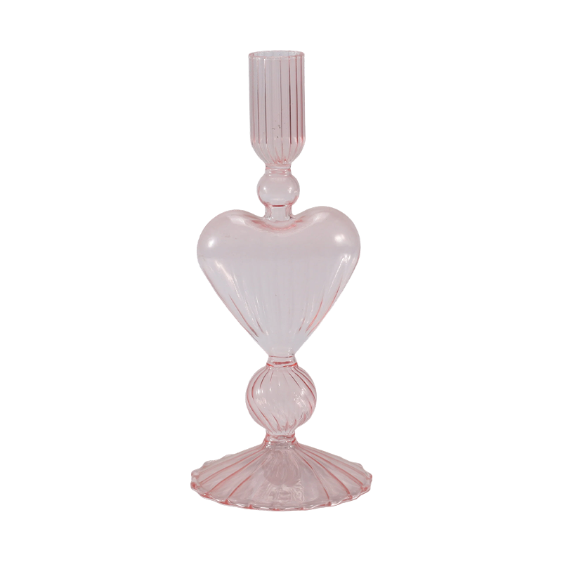 18 cm fargerik glass lysestakesamling