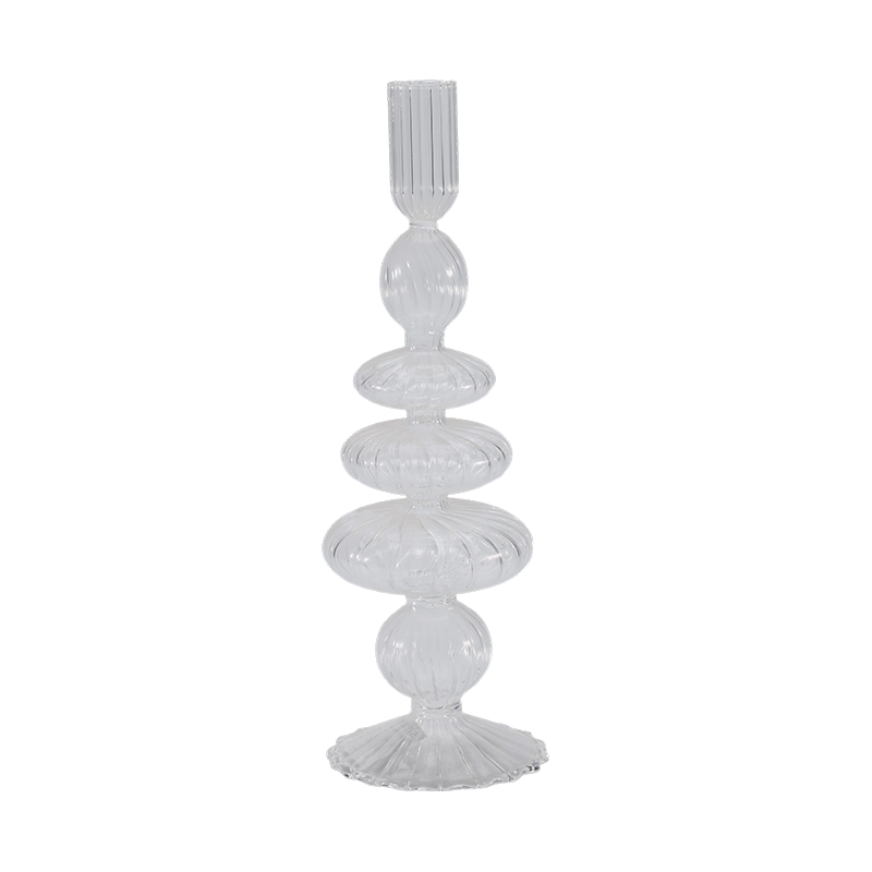 Stablet og slank glass lysestakesamling