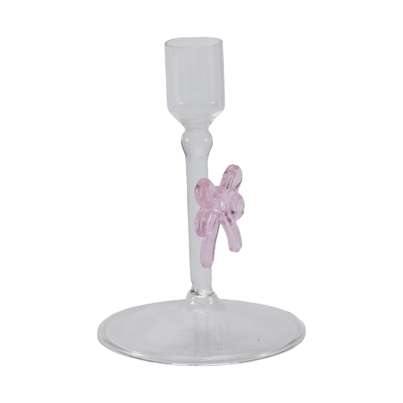 Romantisk og minimalistisk lysestakesamling i glass