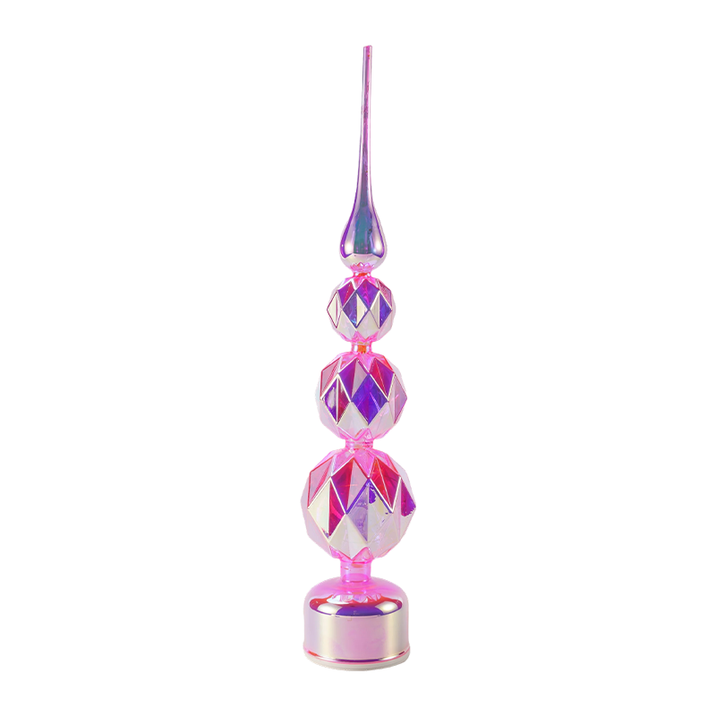 Iriserende Crystal LED Tower Decor / Snowman Juletre Bordlampe
