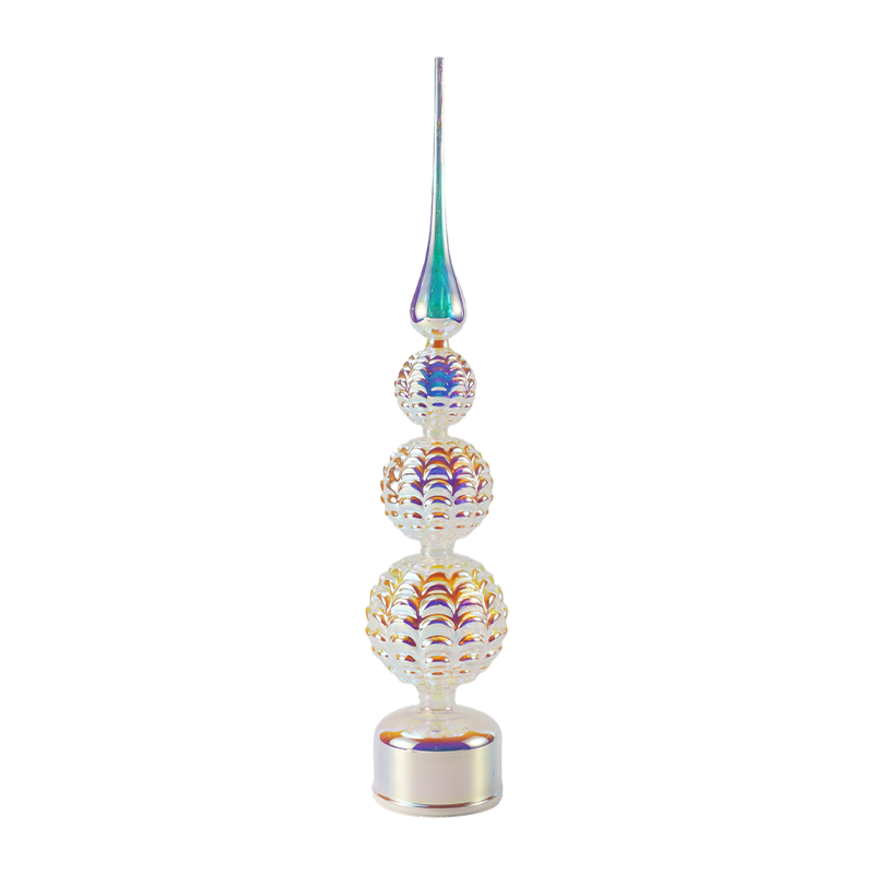 Iriserende Crystal LED Tower Decor / Snowman Juletre Bordlampe