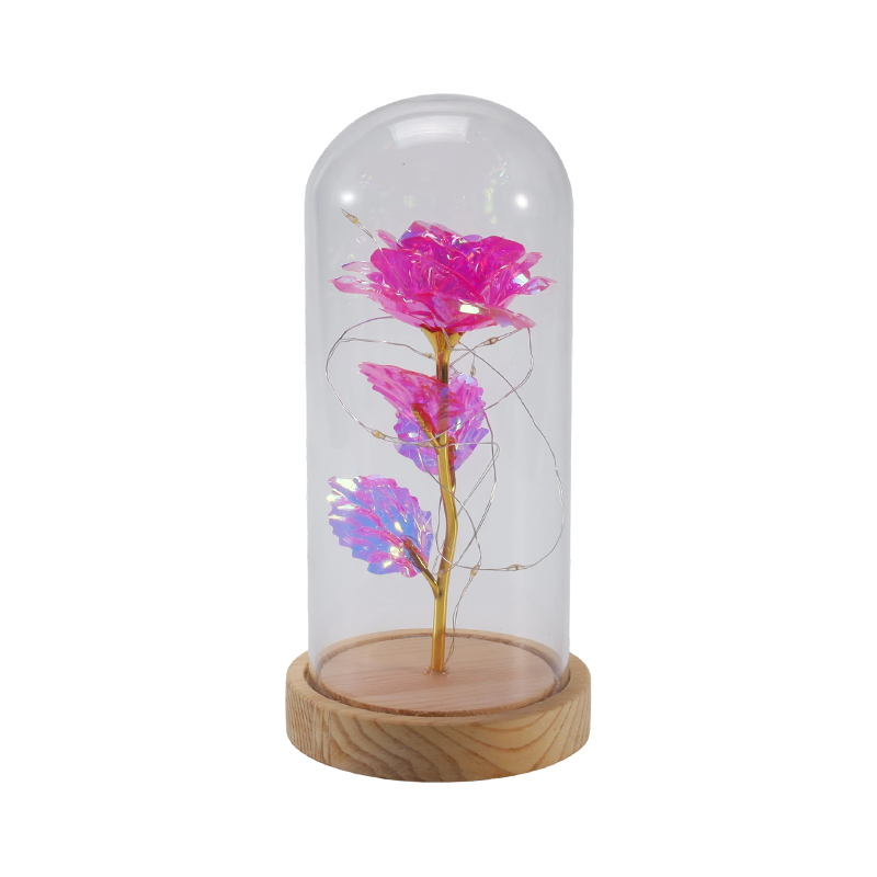 Galaxy Rose Glass Cloche Light (med/uten teddybjørn, flere farger)