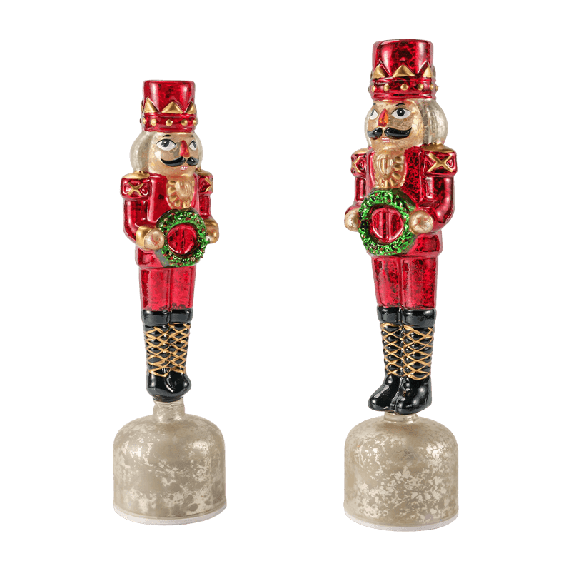 Vintage Mercury Glass Nøtteknekker figur (rød finish)