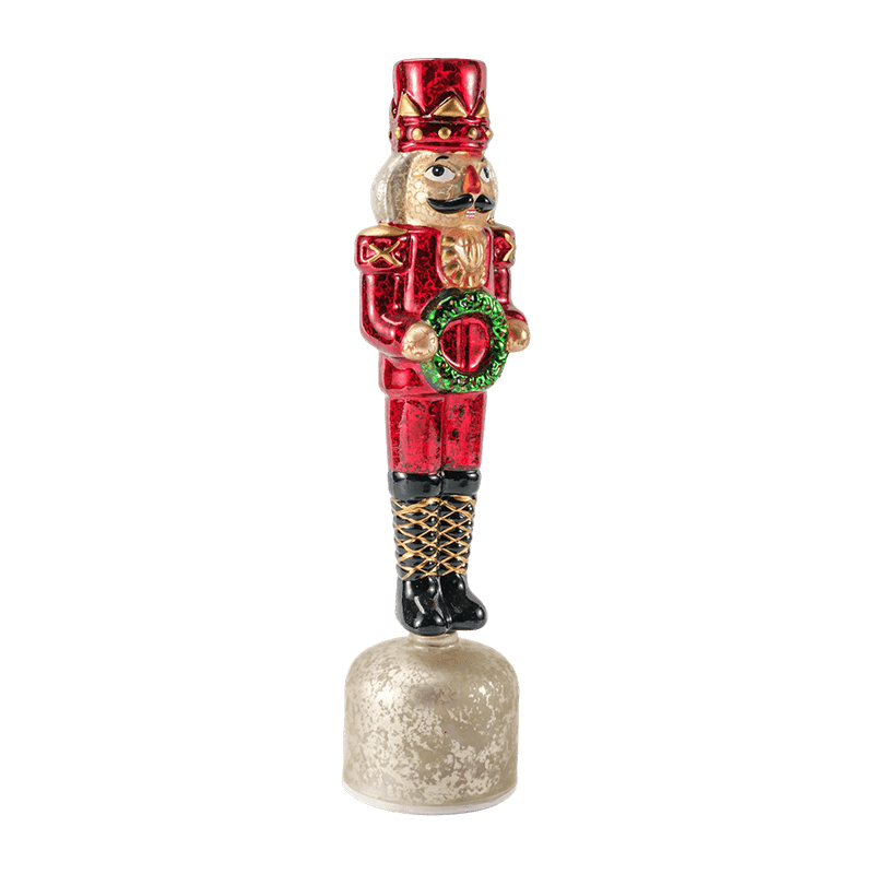 Vintage Mercury Glass Nøtteknekker figur (rød finish)