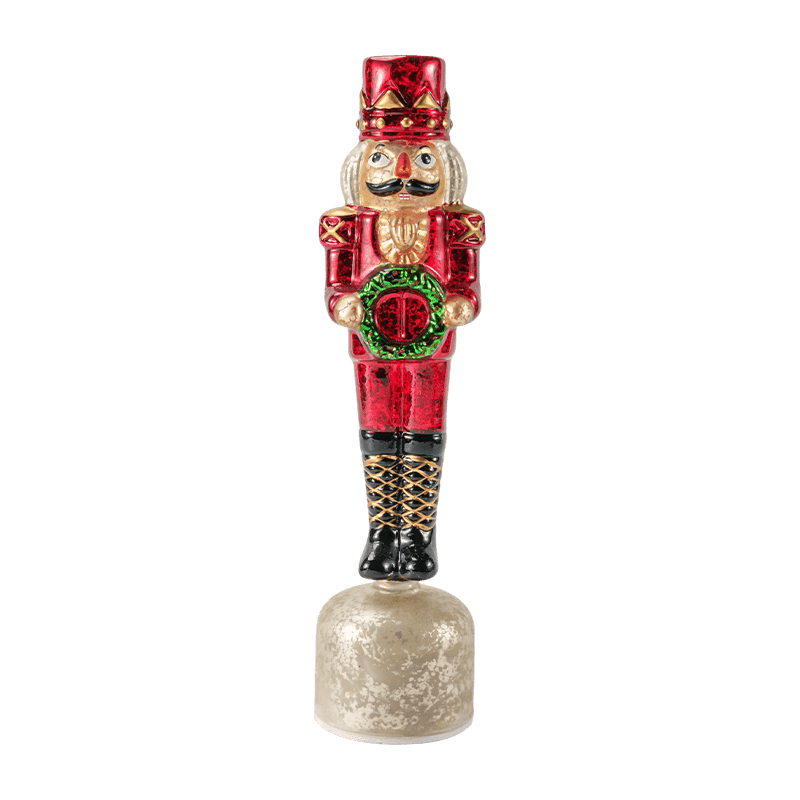 Vintage Mercury Glass Nøtteknekker figur (rød finish)