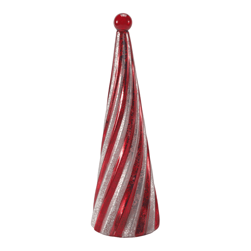 10*20 cm og 10*25 cm og 10*30 cm Vintage Mercury Glass Swirl juletre