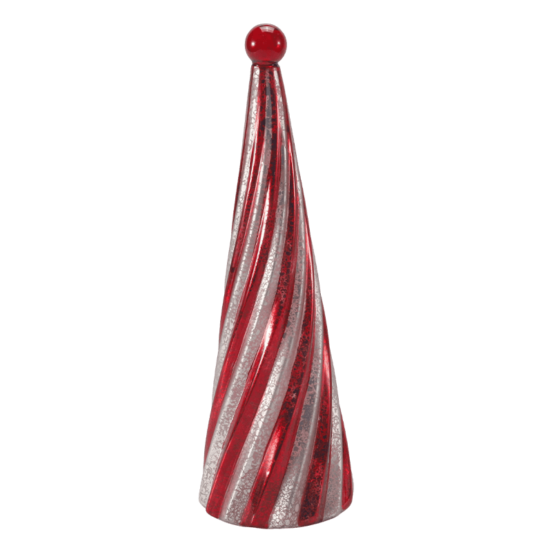 10*20 cm og 10*25 cm og 10*30 cm Vintage Mercury Glass Swirl juletre