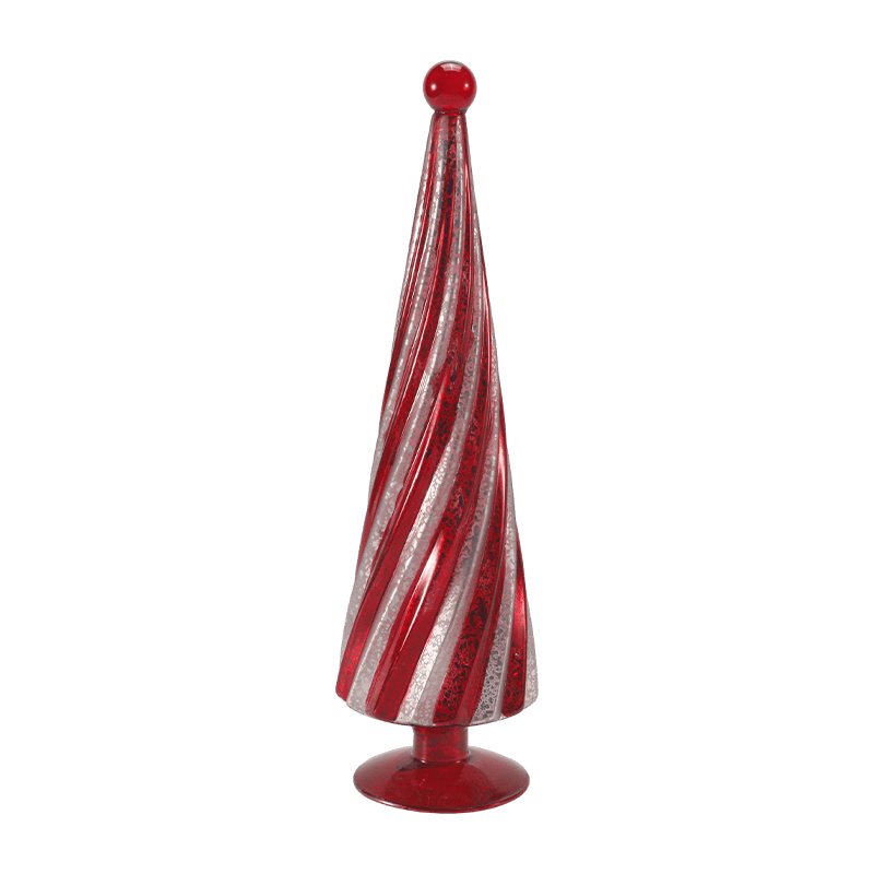 10*20 cm og 10*25 cm og 10*30 cm Vintage Mercury Glass Swirl juletre
