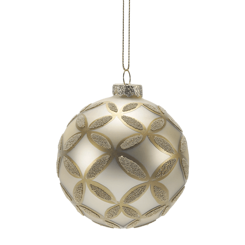 8*8*8 m Håndmalt Glitter Glass Juleball