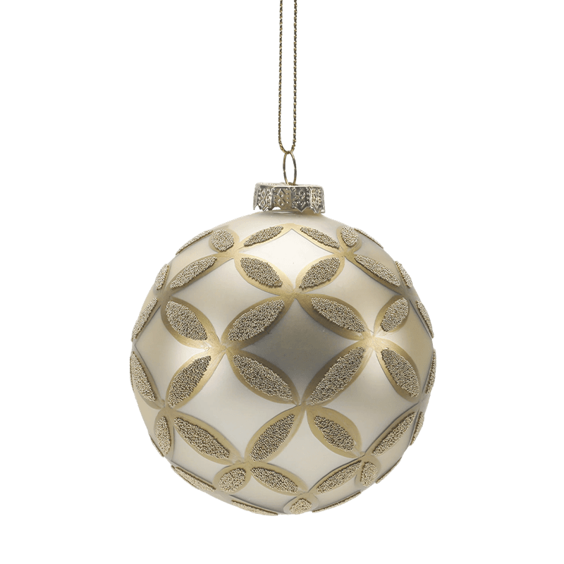 8*8*8 m Håndmalt Glitter Glass Juleball