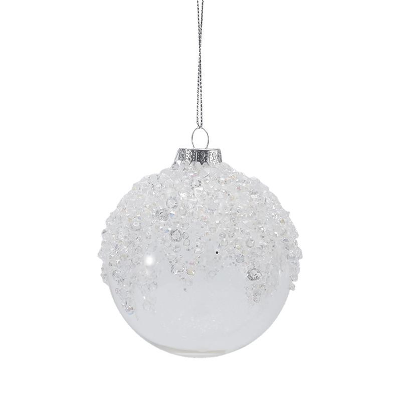 8*8*8 cm Julekule i premium glass