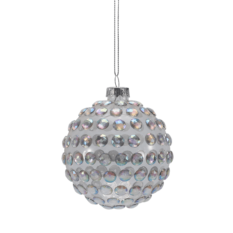 8*8*8 cm Julekule i premium glass