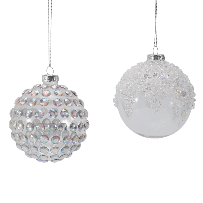 8*8*8 cm Julekule i premium glass