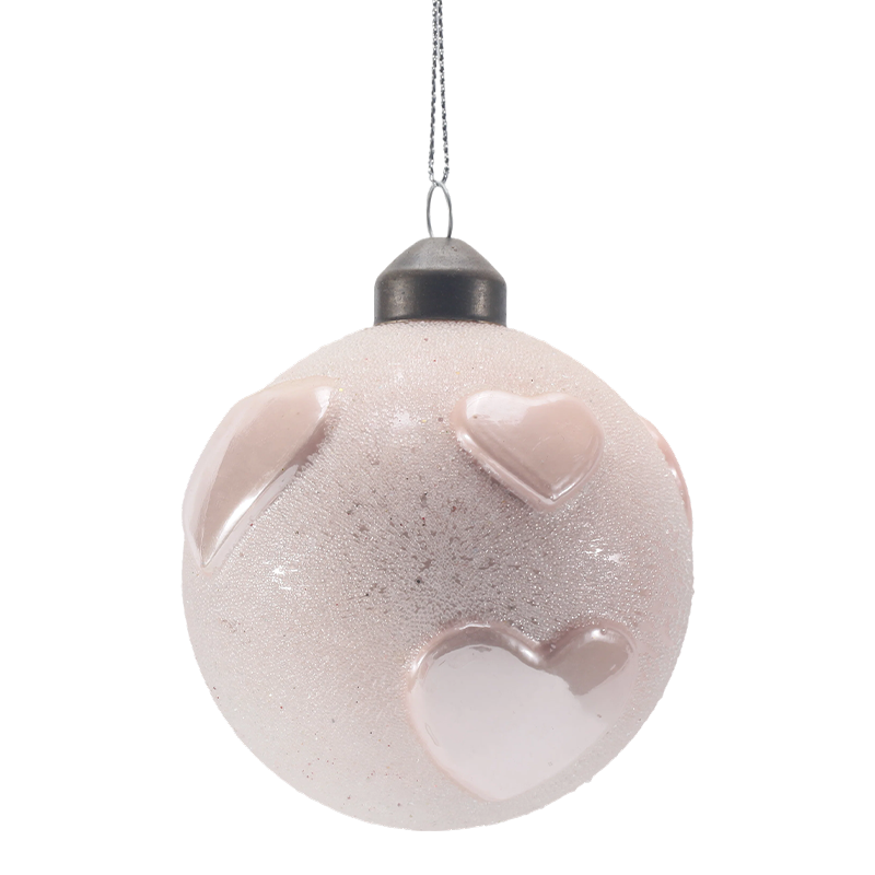 888 cm Håndblåst julekule i glass