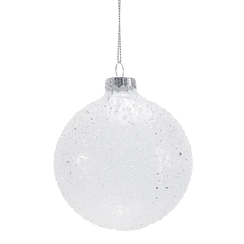 888 cm Håndblåst julekule i glass
