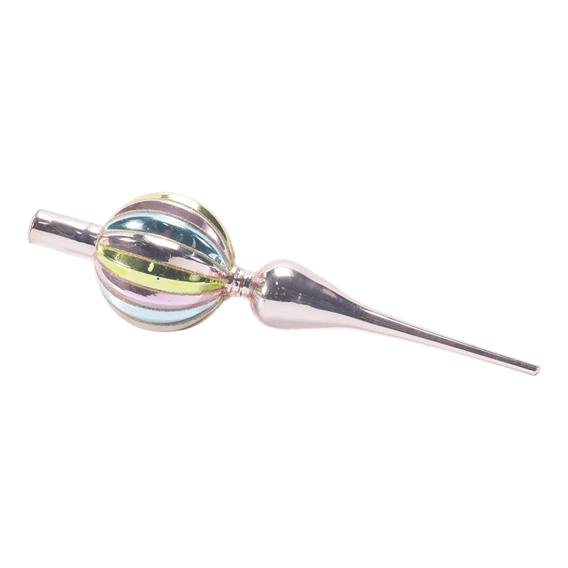 Håndblåst juletre topper i glass
