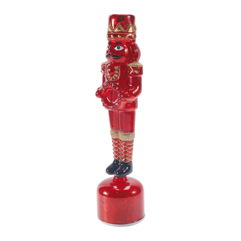 Håndblåst Mercury Glass Nøtteknekker lysestake