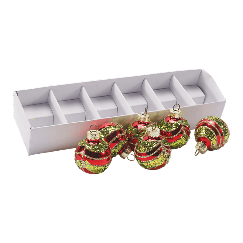 Håndblåst julekule i glass