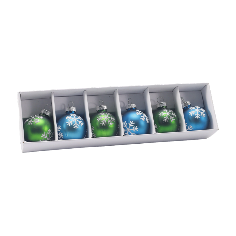 Premium glass julekule pyntesett