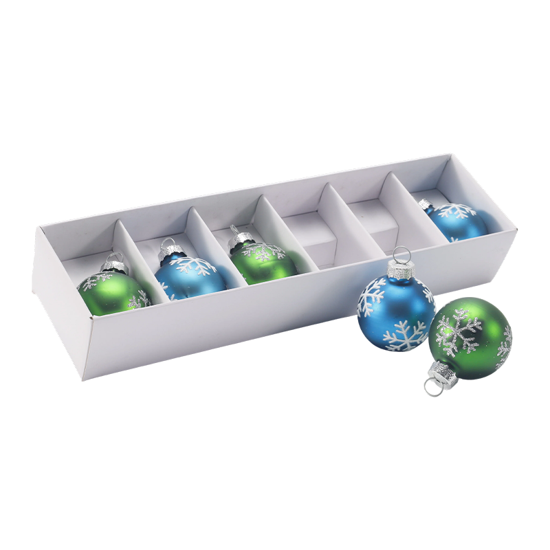 Premium glass julekule pyntesett