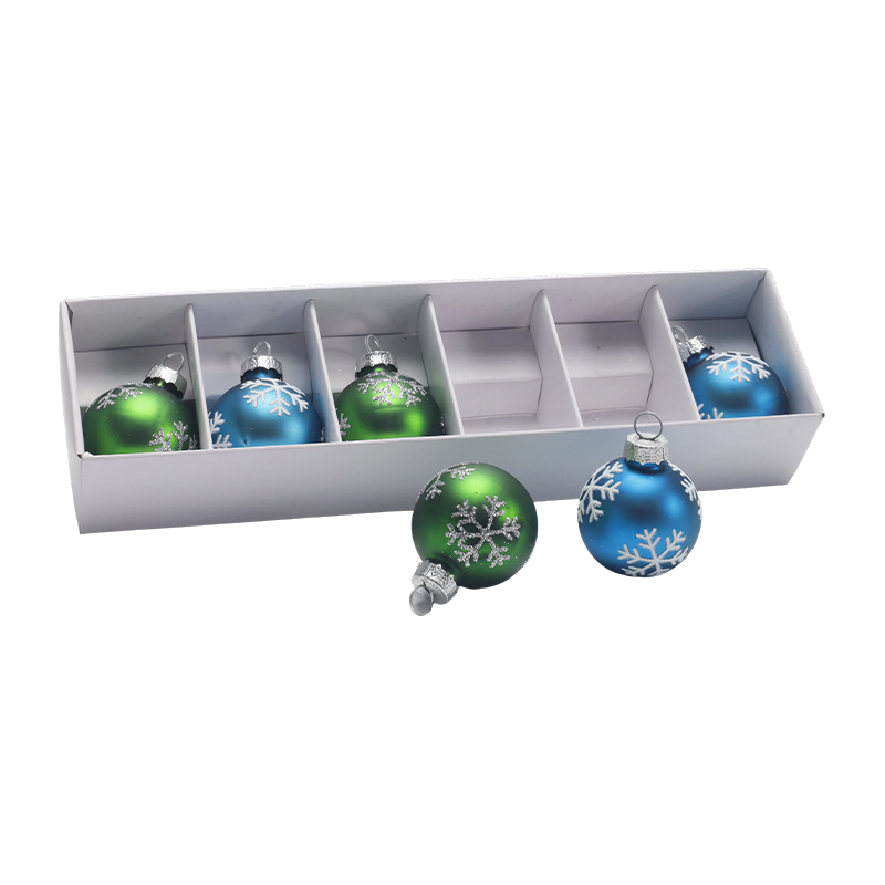 Premium glass julekule pyntesett