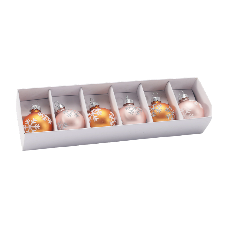 Premium glass julekule pyntesett