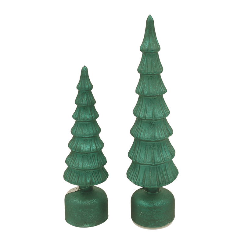 10×25/10×30 Glass LED-opplyst juletre dekorativt ornament