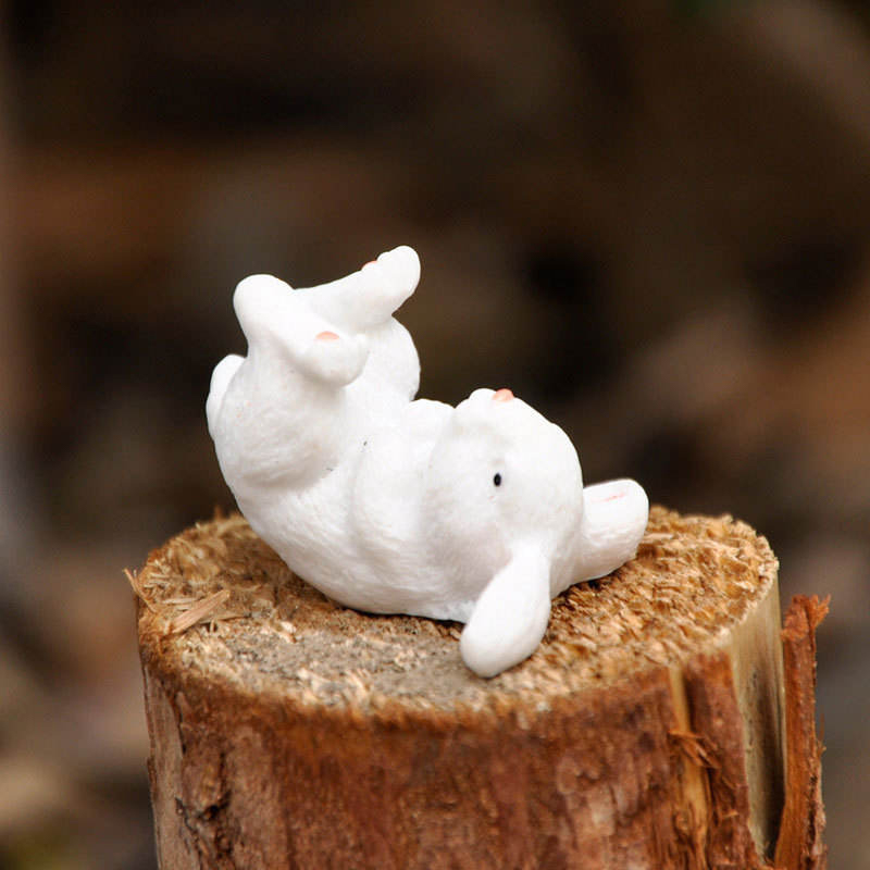 8 cm harpiks påskehare figur dekorsett