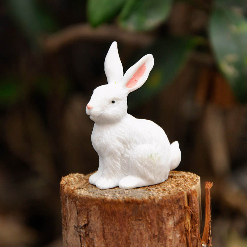 8 cm harpiks påskehare figur dekorsett