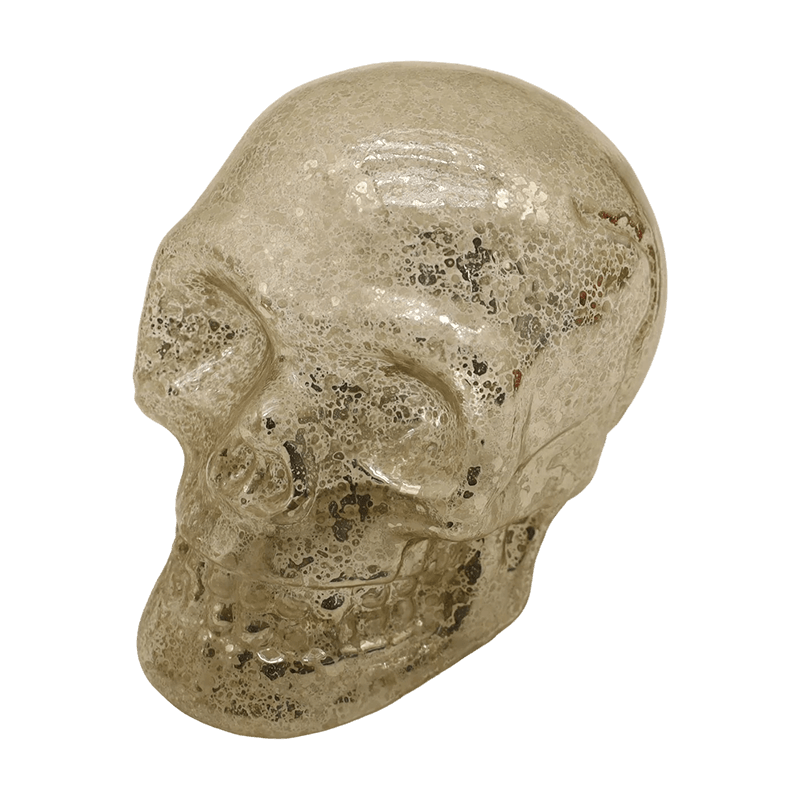 8*9 cm håndmalt Halloween glass hodeskalle ornamentsett