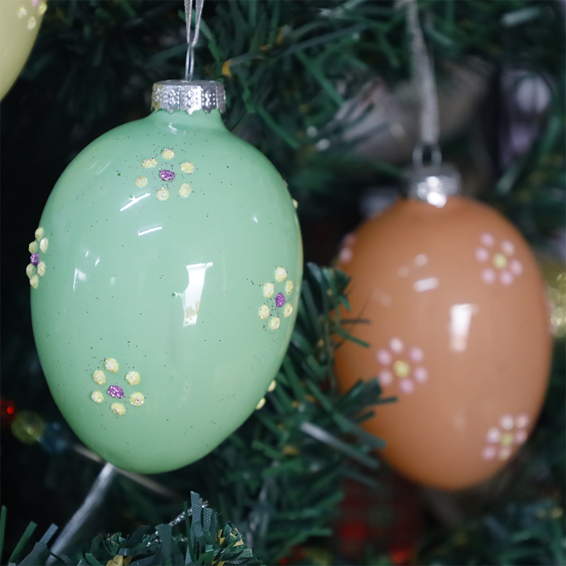 6*8cm påskeglass egg dekorsett