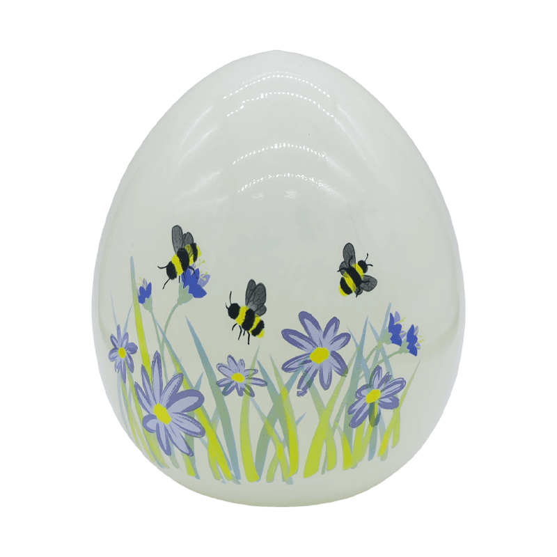 9*16cm LED påske håndmalt glass egg ornament