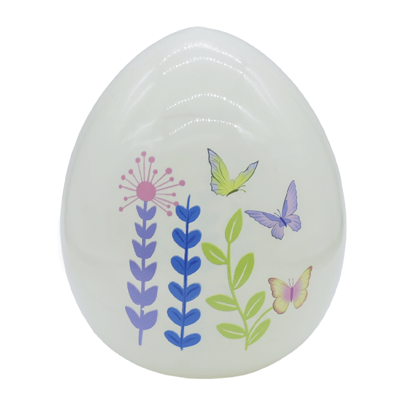 9*16cm LED påske håndmalt glass egg ornament