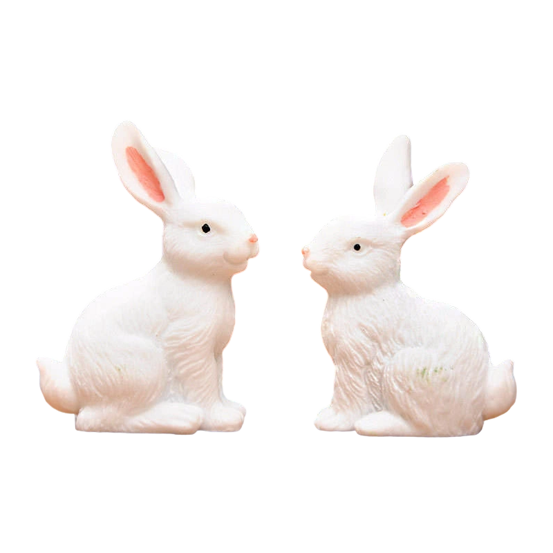8 cm harpiks påskehare figur dekorsett