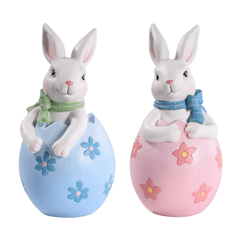 8*16 cm harpiks påskehare figur dekorsett